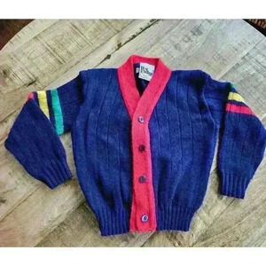 Vintage 90's Kids Hot Fudge Varsity Sweater Size 4